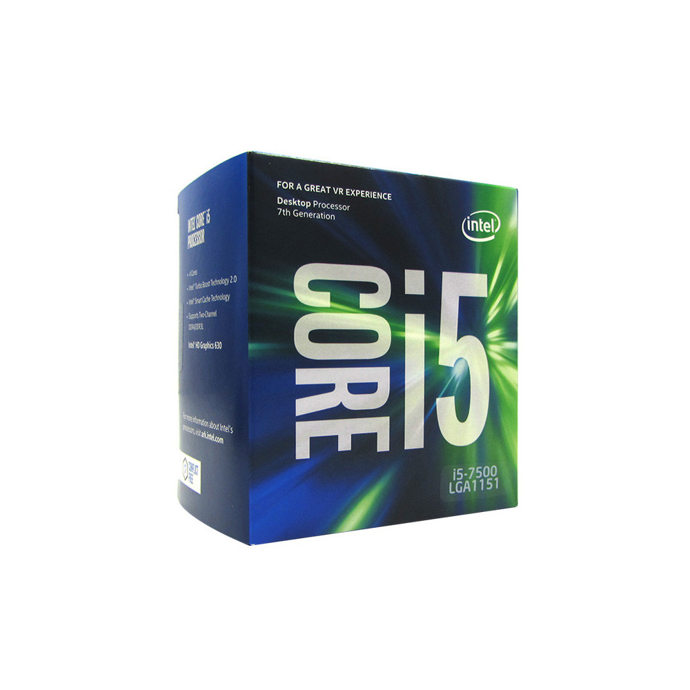 Procesador Intel Core i5-7500, 3.40 GHz, 6 MB Caché L3, LGA1151, 65W, 14 nm.