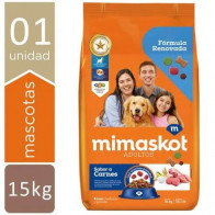 MIMASKOT Adultos Raza Medianas y Grandes Carne Cereales y Vegetales Bolsa 15Kg