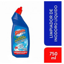 Desinfectante Líquido de Baño SAPOLIO Removedor de Sarro WC Power Plus Azul Botella 750ml