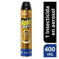 Insecticida en Aerosol RAID Max Cucarachas Frasco 400ml