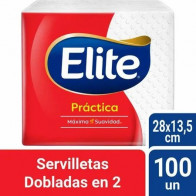Servilletas ELITE Práctica Doblada en 2 Paquete 100unidades