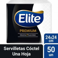 Servilletas de Papel Dobladas ELITE Cocktail Paquete 50unidades