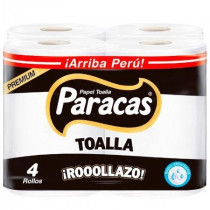 Papel Toalla PARACAS Premium Rollazo Paquete 4unidades