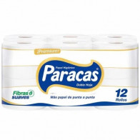 Papel Higiénico PARACAS Blanco Doble Hoja Bolsa 12unidades