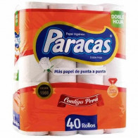 Papel Higiénico PARACAS Naranja Doble Hoja Paquete 40unidades