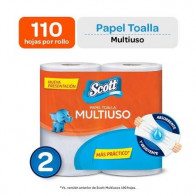 Papel Toalla SCOTT Multiusos 2 en 1 Paquete 2unidades