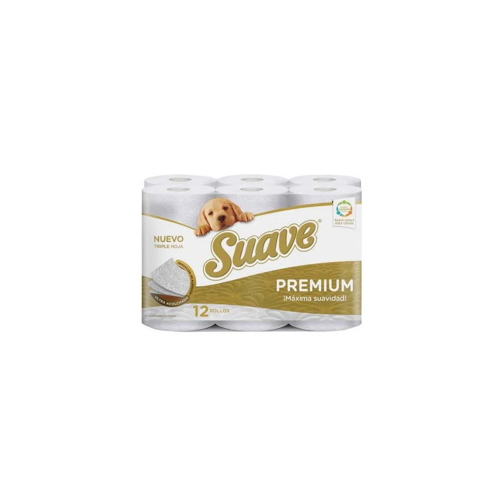 Papel Higiénico SUAVE Premium Paquete 12unidades