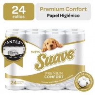 Papel Higiénico SUAVE Premium Confort Triple Hoja Paquete 24unidades