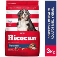 RICOCAN Adultos Razas Medianas y Grandes Cordero y Cereales Bolsa 3Kg