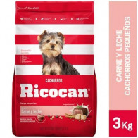 RICOCAN Cachorros Razas Pequeñas Carne y Leche Bolsa 3Kg