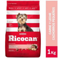 Perros RICOCAN Cachorros Razas Pequeñas Carne y Leche Bolsa 1Kg