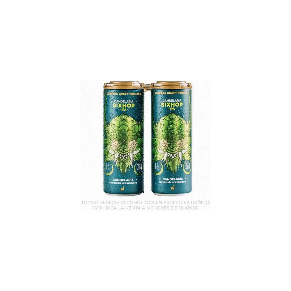 Cerveza CANDELARIA Sixhop Lata 355ml Paquete 4un