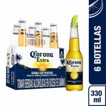 Cerveza CORONA Extra Botella 330ml 6 Pack
