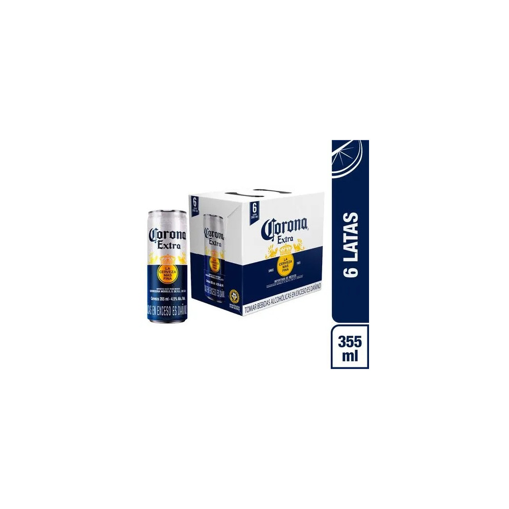 Cerveza CORONA Extra 6 Pack Lata 355ml