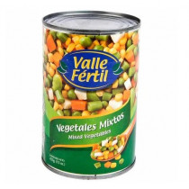 Conserva VALLE FERTIL Vegetales mixtos Frasco 425Gr