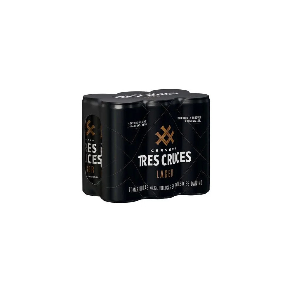 Cerveza TRES CRUCES Lata 310ml Paquete 6 latas