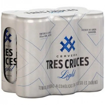 Cerveza Light TRES CRUCES Lata 310ml Paquete 6 latas