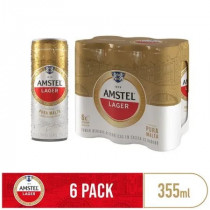 Cerveza AMSTEL Lata 355ml Paquete 6 latas
