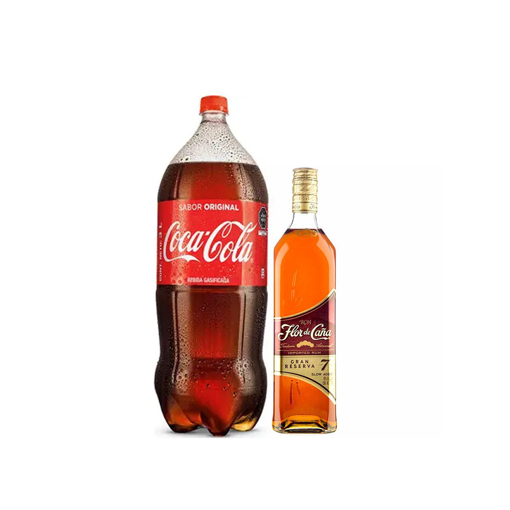 COMBO4 FLOR DE CAÑA 7 AÑOS 750ML + COCA COLA 3L