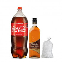 COMBO5 FLOR DE CAÑA 4 AÑOS 1L + COCA COLA 3L+HIELO