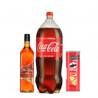 (TRIO2) FLOR DE CAÑA 4 AÑOS 750ML + COCA COLA 3L+ PRINGLES ORIGINAL 104g