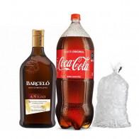 COMBO11	RON BARCELO AÑEJO BOTELLA 1750ML  + COCA COLA 3lt + HIELO