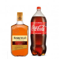 COMBO12	RON BARCELO AÑEJADO BOTELLA  1L  + COCA COLA 3lt