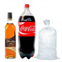 COMBO 35 Flor de caña 4 años 1L + Coca cola 3L + hielo