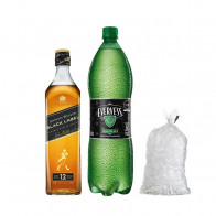 COMBO24	WHISKY JOHNNIE WALKER BLACK LABEL BOTELLA 750ML + EVERVESSL 1.5L + HIELO