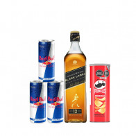 TRIO7	WHISKY JOHNNIE WALKER BLACK LABEL BOTELLA 750ML + REDBULL 250ML X3 LATAS + PRINGLES ORIGINAL 104g