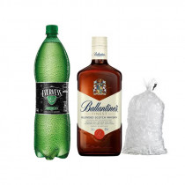 COMBO28	WHISKY BALLANTINES BOTELLA 700ML + EVERVESSL 1.5L + HIELO