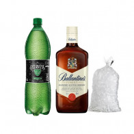 COMBO28	WHISKY BALLANTINES BOTELLA 700ML + EVERVESSL 1.5L + HIELO