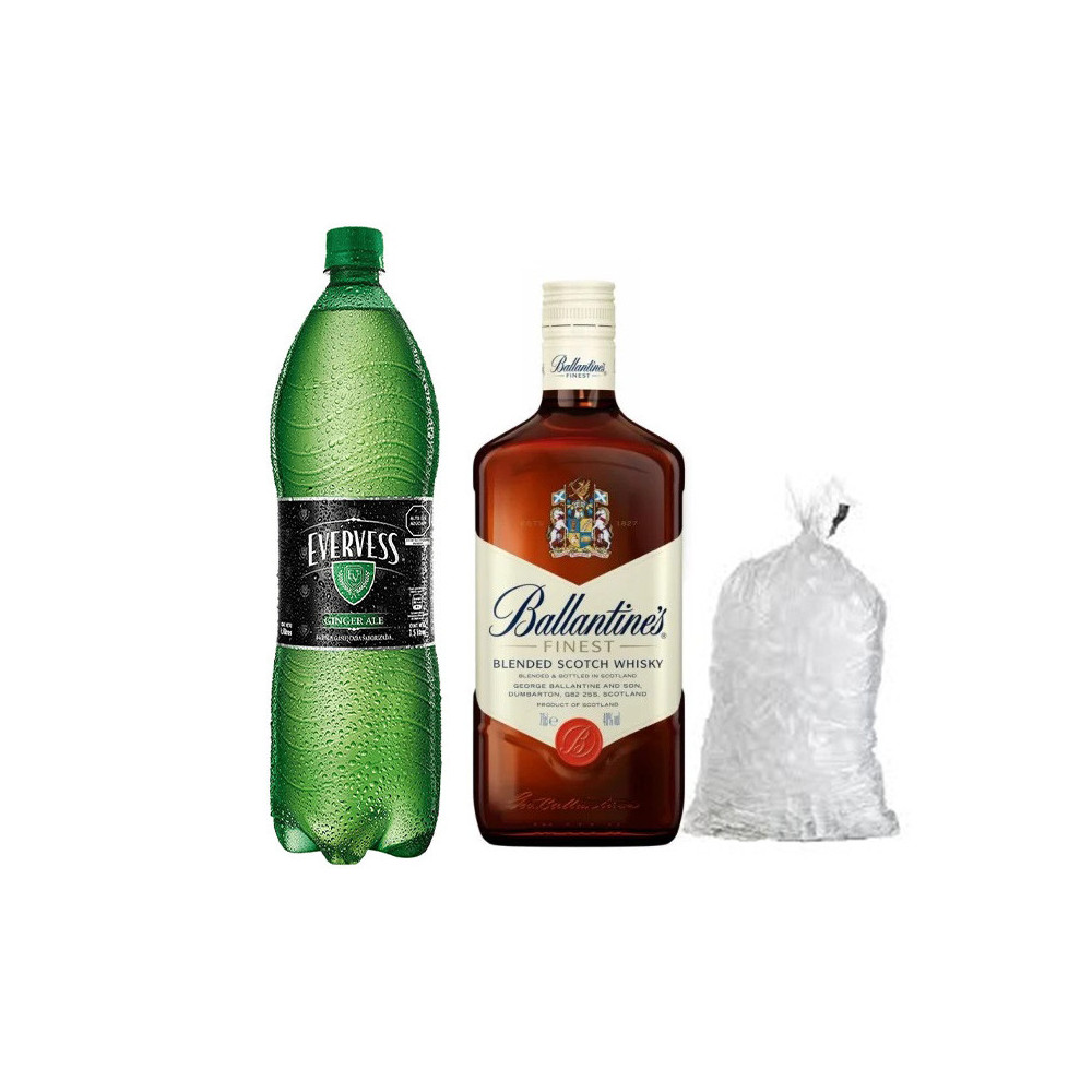 COMBO28	WHISKY BALLANTINES BOTELLA 700ML + EVERVESSL 1.5L + HIELO