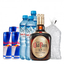 COMBO36	WHISKY OLD PARR BOTELLA 750ML + REDBULL 250ML X3 LATAS +  AGUA SAN MATEO 600ML X3