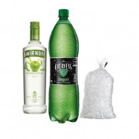 COMBO42	VODKA Green Apple 700ML + EVERVESSL 1.5L + HIELO