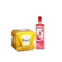 COMBO44	GIN BEEFEATER PINK 700ML + AGUA TONICA BRITVIC FOURPACK