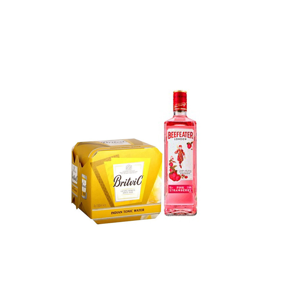COMBO44	GIN BEEFEATER PINK 700ML + AGUA TONICA BRITVIC FOURPACK