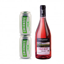 COMBO48	VINO Tabernero Rosé Semi Seco 750ML + Smirnoff Ice Green Apple 350ML X 2 LATAS