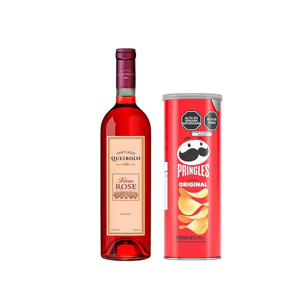 COMBO51	VINO Rosé Queirolo 750ML + PRINGLES ORIGINAL 104g