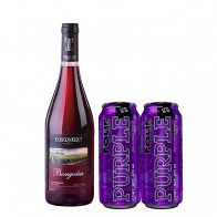 COMBO54	VINO Tabernero Borgoña Semi Seco 750ML + Four Loko Purple 473ML  X 2 LATAS