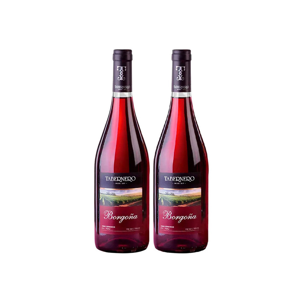 COMBO55 VINO Tabernero Borgoña Semi Seco 750ML X 2 BOTELLAS COMBO55 VINO Tabernero Borgoña Semi Seco 750ML X 2 BOTELLAS
