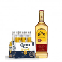 COMBO60	TEQUILA JOSE CUERVO RUBIO 750ML + CERVEZA Corona Extra 330ML - Pack 6 Botellas
