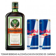 COMBO61	JAGERMEISTER 700ML + REDBULL 250ML X 2