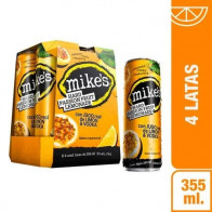 MIKES Hard Passion Fruit Lata 350ml Paquete 4un