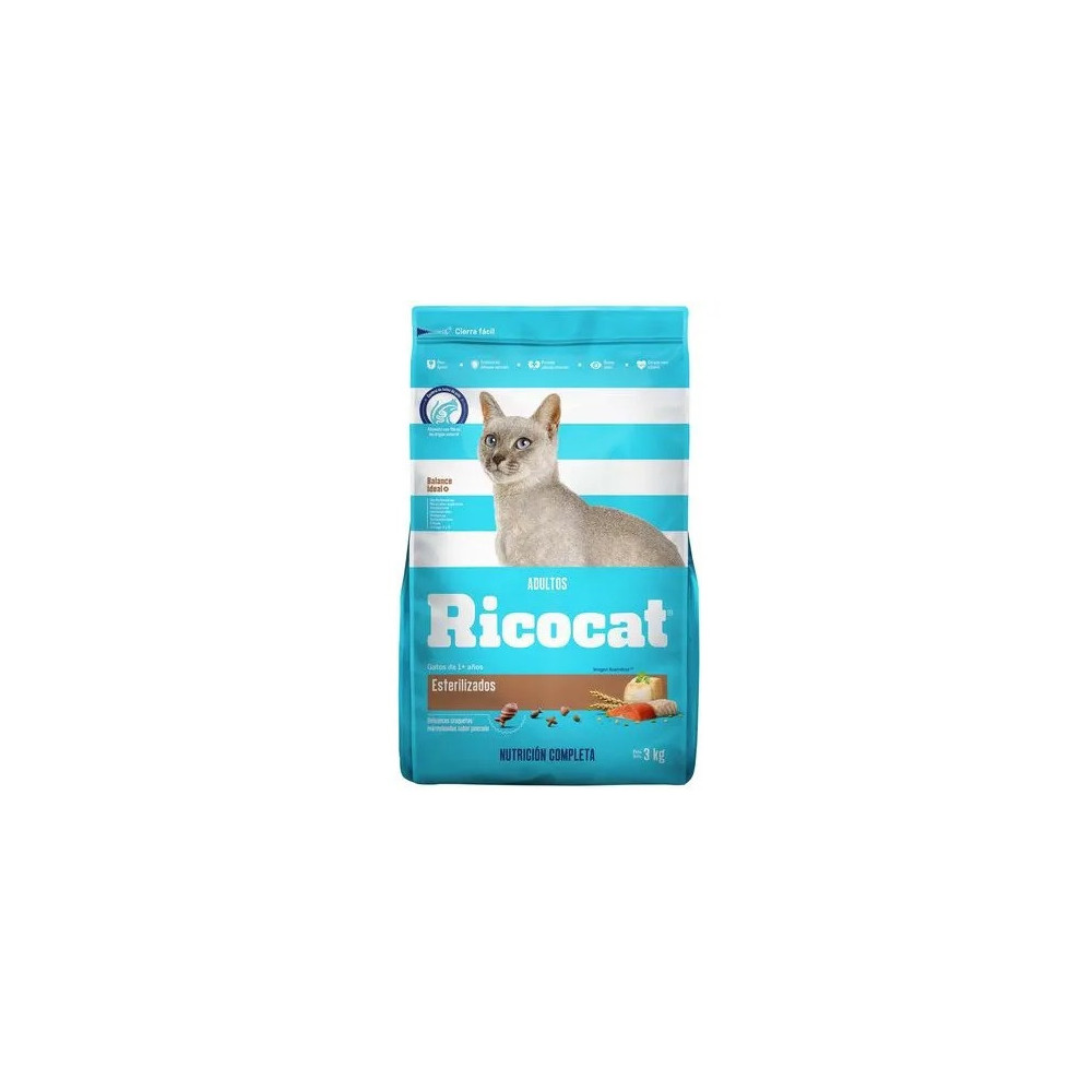 RICOCAT Adultos Esterilizados Bolsa 3Kg RICOCAT Adultos Esterilizados Bolsa 3Kg