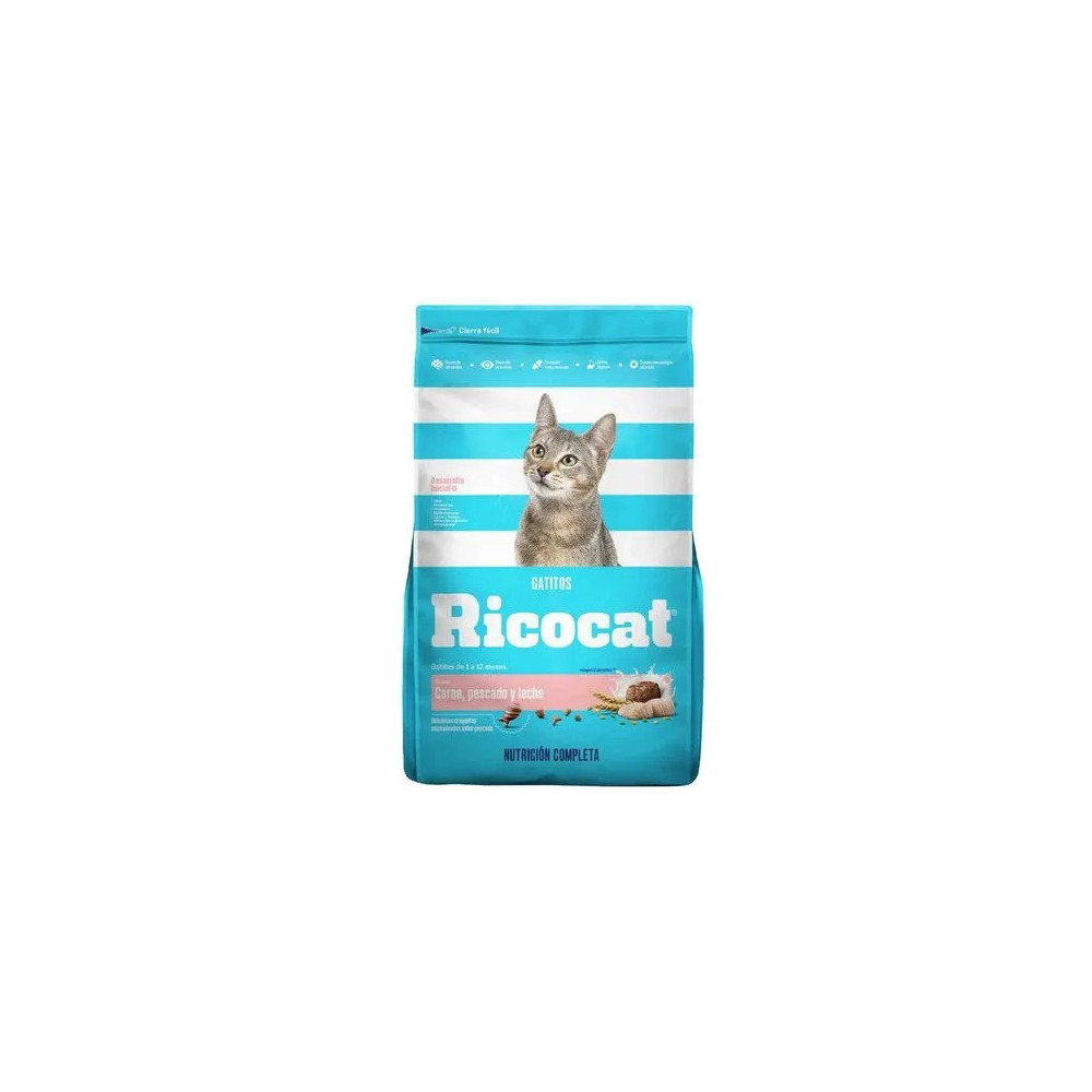 RICOCAT Gatito Carne, Pescado y Leche Bolsa 3Kg