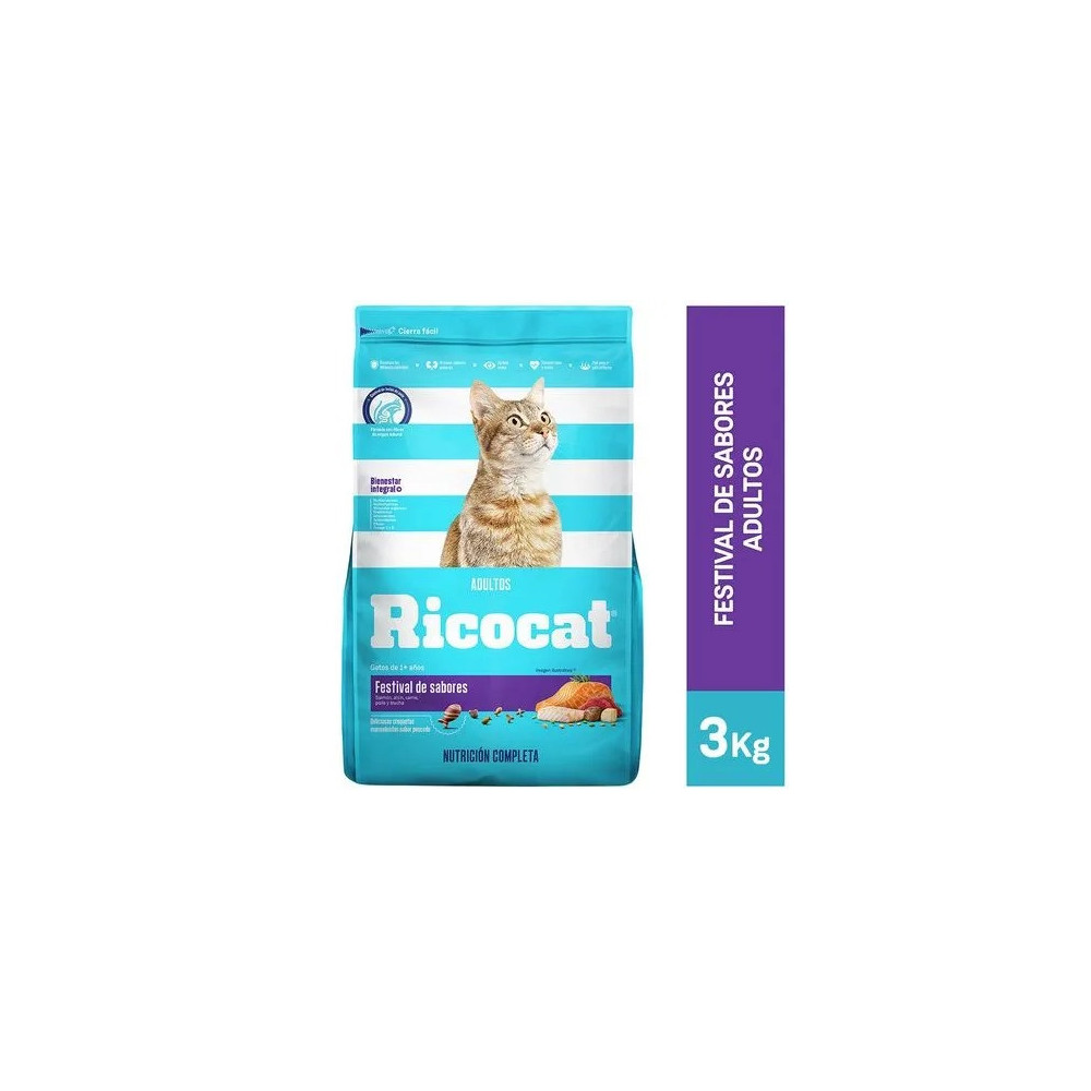 RICOCAT Adulto Festival de Sabores Bolsa 3Kg RICOCAT Adulto Festival de Sabores Bolsa 3Kg