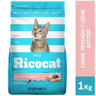RICOCAT Gatitos carne pescado y leche Bolsa 1Kg