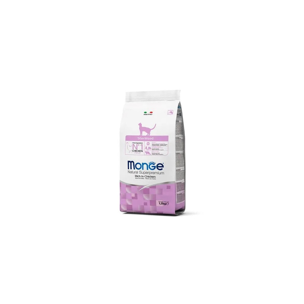Comida para Gatos Adultos Esterilizados Monge Superpremium 1.5kg