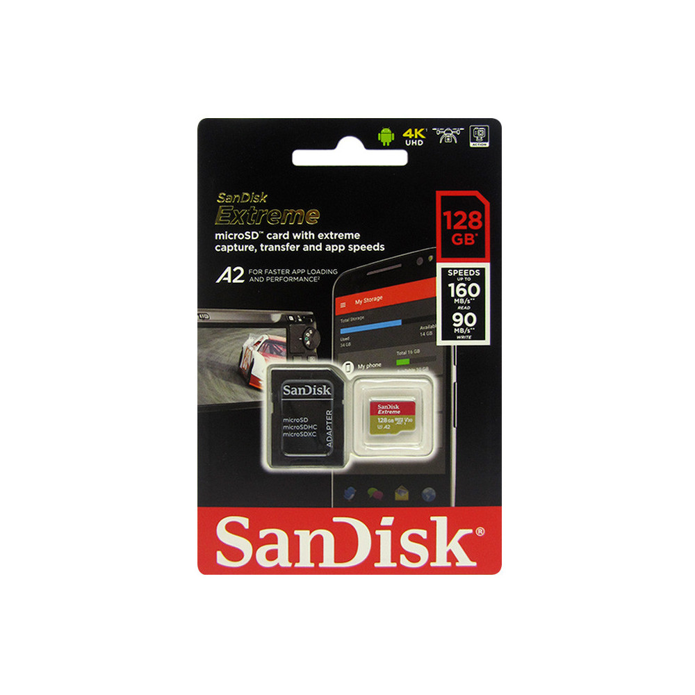 SanDisk Extreme microSD, 128GB SanDisk Extreme microSD, 128GB